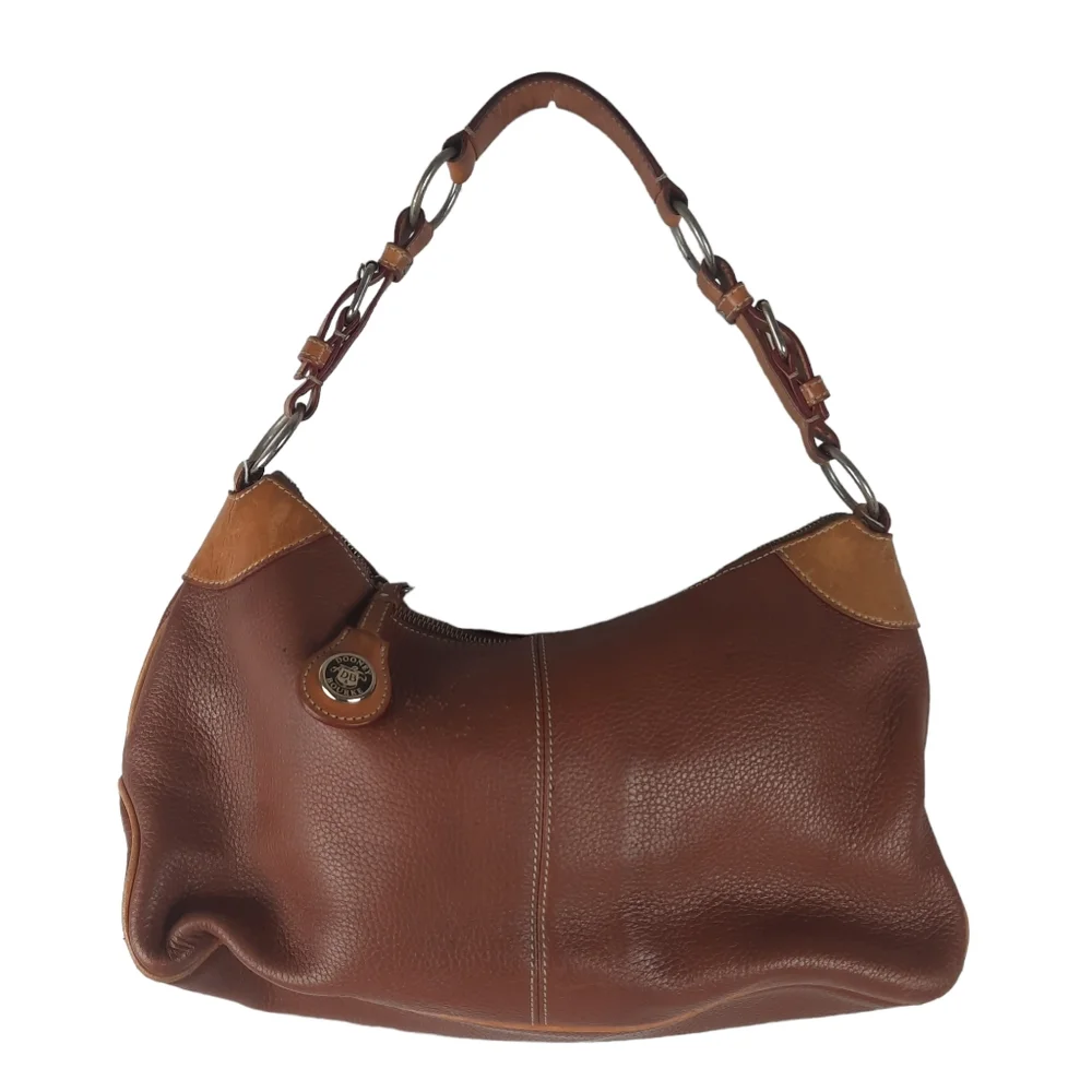 Vintage DOONEY & BOURKE Brown All Weather Leather Satchel Handbag - Picture 2 of 15